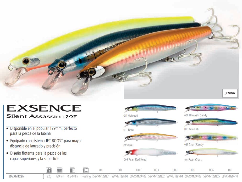 Shimano Exsence Silent Assas 129F 22 grams